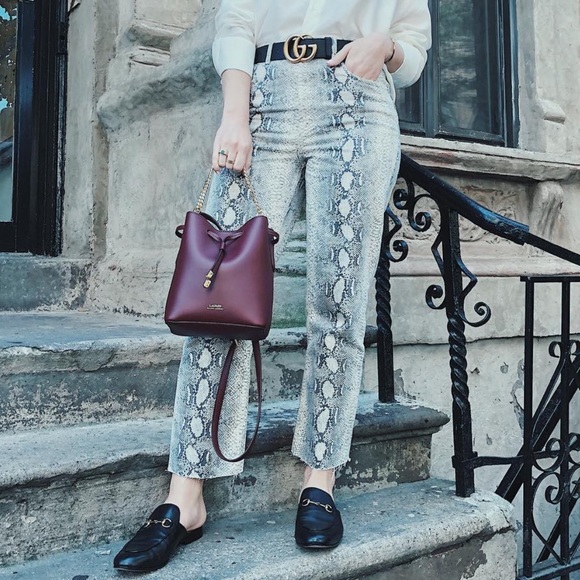 Zara Denim - Zara Snake Print High Rise Snake Print Pants